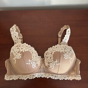 intimissimi Beige Bra with Cream Lace Overlay